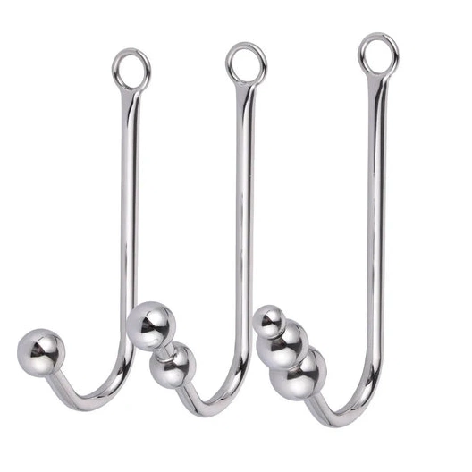 Anal Hooks Collar and 5334 Hook Cuffs with Anal Beaded Elegant 0914